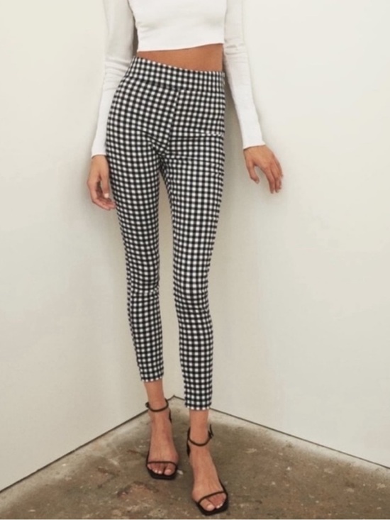 Zara Pants - Zara Black & White Gingham Ankle Skinny Pants
